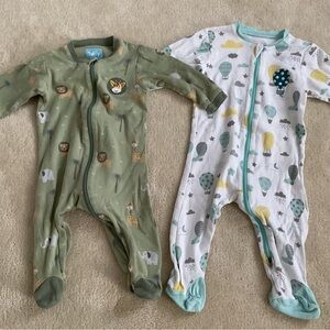 Kids One Piece Set - Green and White